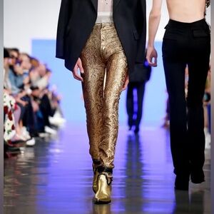 Maison Martin Margiela cotton-silk metallic brocade pants ( SS19 Runway)